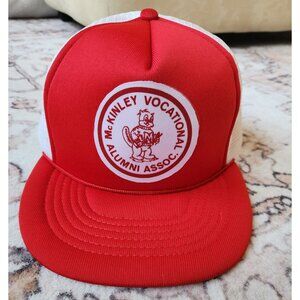 Vtg. Capital One Size McKinley Vocational Alumni Assoc. Red & White Hat